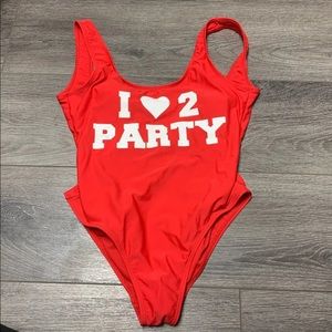 One piece bathing suit